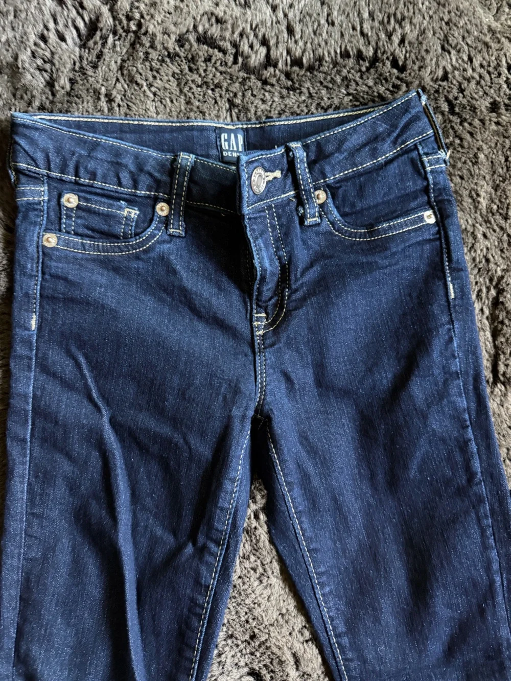 GAP Girls Dark Indigo Stretch Super Skinny Jeans Size 8